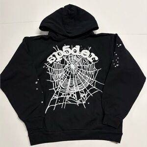 Sp5der OG Web Black Hoodie